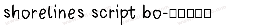shorelines script bo字体转换